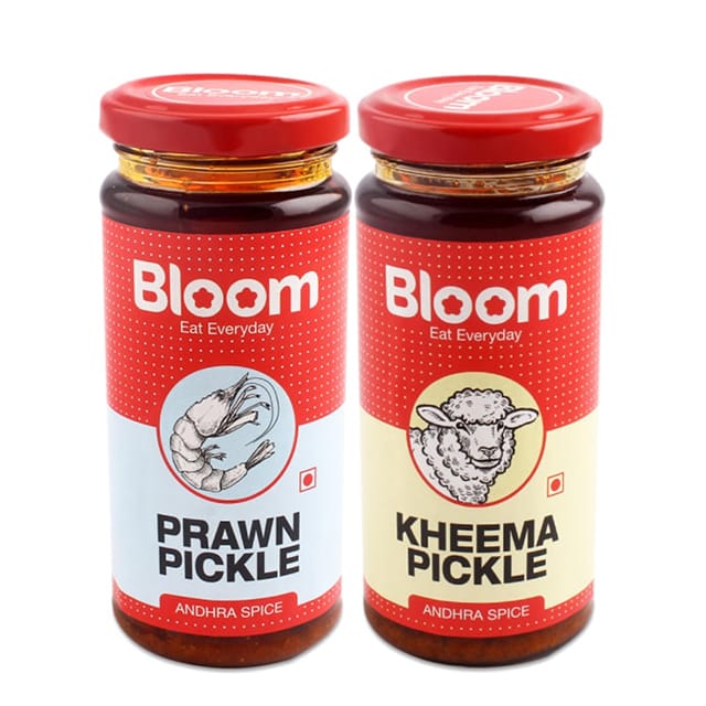 Bloom Foods Andhra Keema & Prawn Pickle Combo Pack