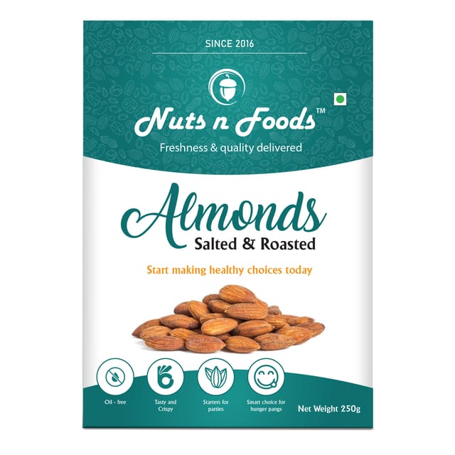 Nuts N Foods Salted & Roasted Almonds