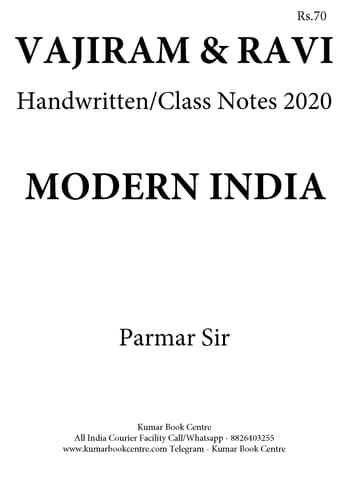 Vajiram & Ravi General Studies GS Handwritten/Class Notes 2020 - Modern India