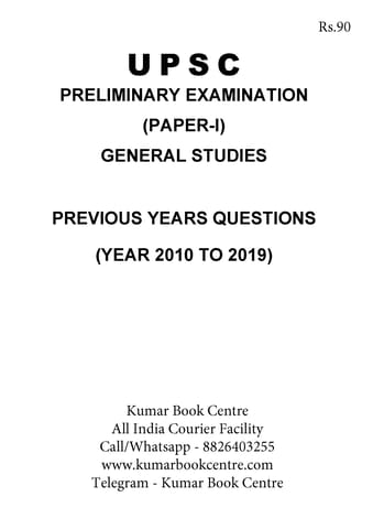 Rau's IAS UPSC PT (Paper 1) Previous Year Questions (2010-19)