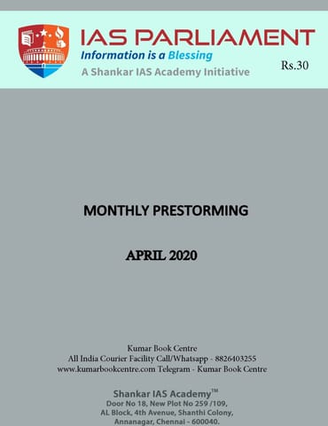 Shankar IAS Monthly Prestorming - April 2020 - [PRINTED]
