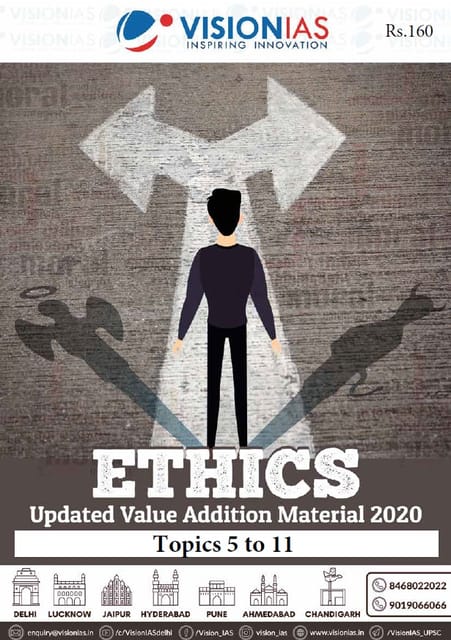 Vision IAS Updated Value Addition Material 2020 - Ethics (Topics 5 to 11) - [PRINTED]