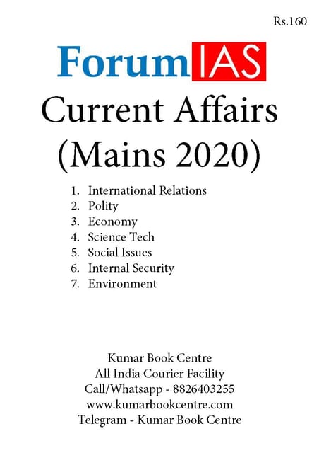 (Combined) Forum IAS Current Affairs Notes for Mains 2020 - [PRINTED]