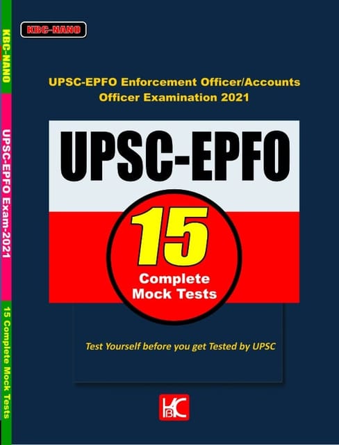 UPSC EPFO 15 Complete Mock Tests - KBC Nano