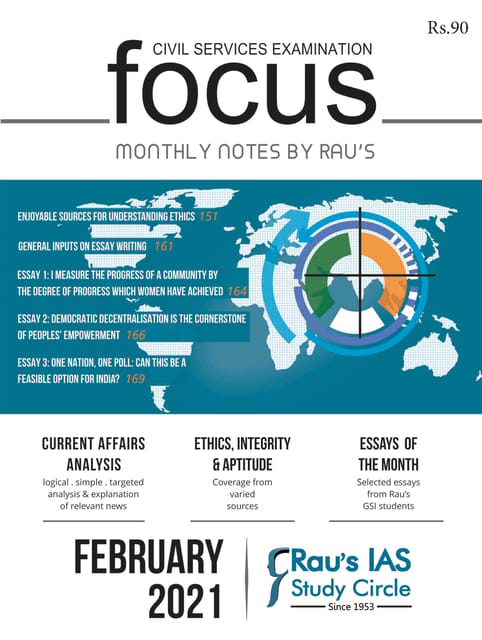 Rau's IAS Focus Monthly Current Affairs - February 2021 - [PRINTED]