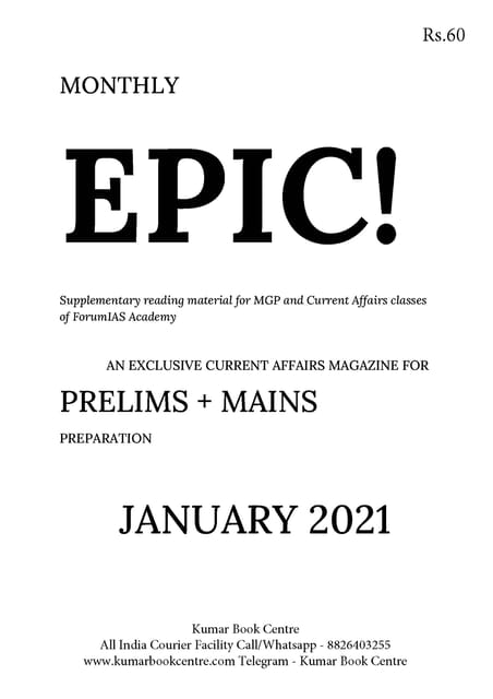 Forum IAS Factly/EPIC Monthly Current Affairs - January 2021 - [PRINTED]