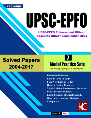 UPSC EPFO Enforcement/Accounts Officer Solved Papers - KBC Nano