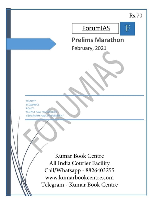 Forum IAS Prelims Marathon - February 2021 - [PRINTED]