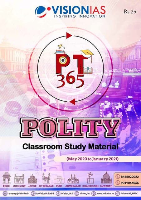 Vision IAS PT 365 2021 - Polity - [PRINTED]