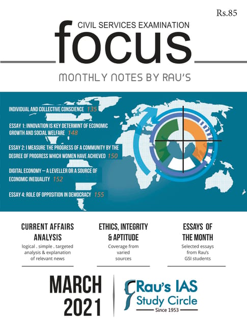 Rau's IAS Focus Monthly Current Affairs - March 2021 - [PRINTED]
