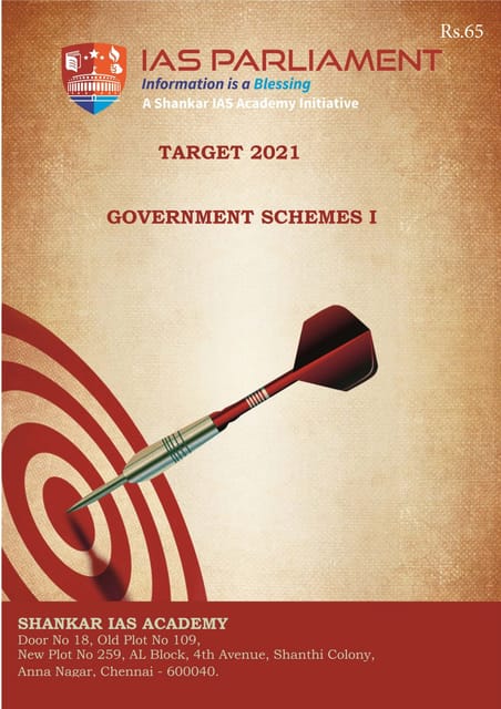 Shankar IAS Target PT 2021 - Government Schemes 1 - [PRINTED]