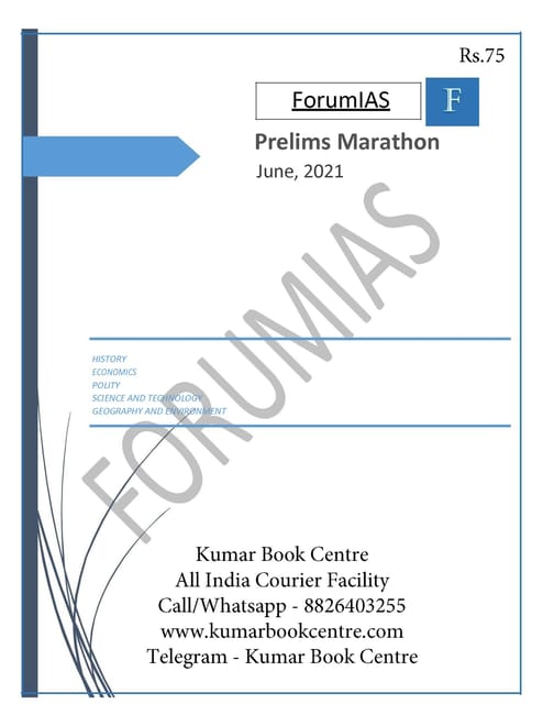 Forum IAS Prelims Marathon - June 2021 - [B/W PRINTOUT]