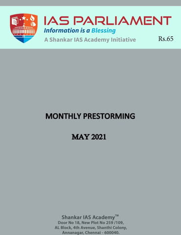 Shankar IAS Monthly Prestorming - May 2021 - [B/W PRINTOUT]