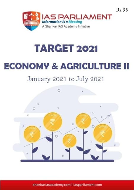 Shankar IAS Target PT 2021 - Economy & Agriculture 2 - [B/W PRINTOUT]