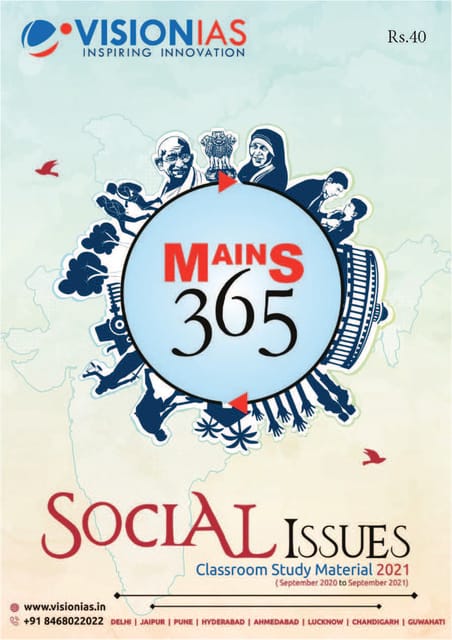 Vision IAS Mains 365 2021 - Social Issues - [B/W PRINTOUT]