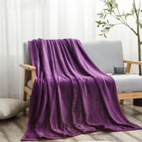 Soft Flannel Fleece Blanket King Viola Purple