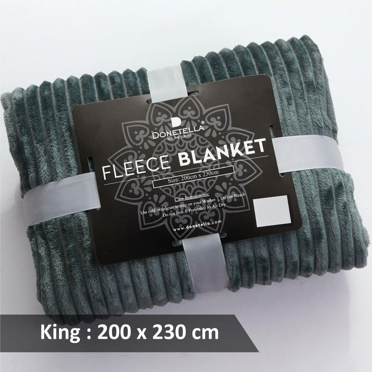 Soft Flannel Fleece Blanket King Fuscous Grey