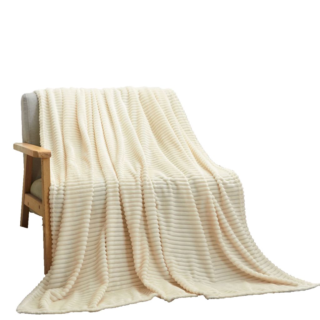 Soft Flannel Fleece Blanket King Linen