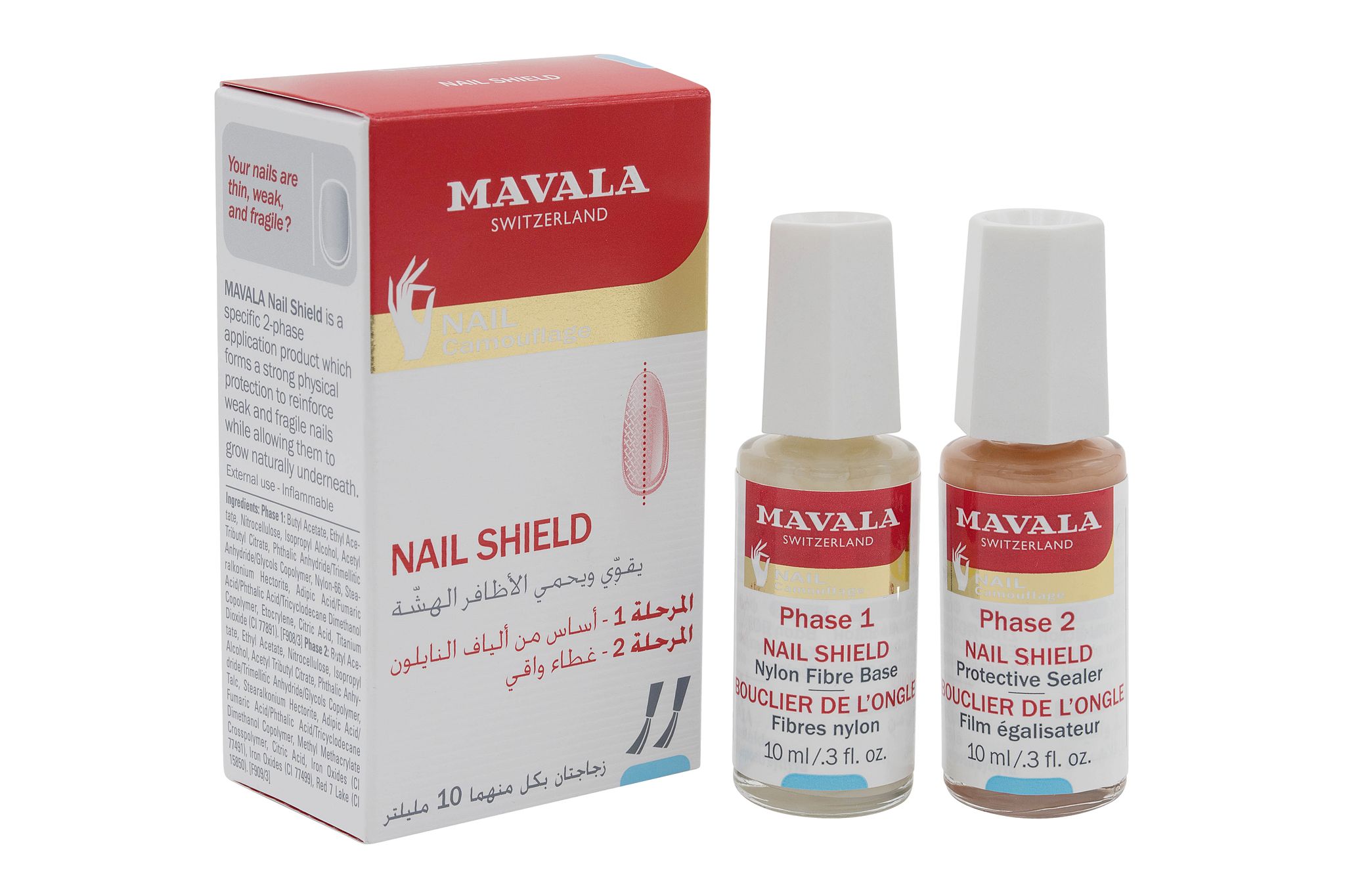 Nail Shield Reinforces Protects Fragile Nails 2x10 Ml