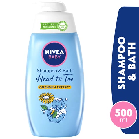Baby Head To Toe Shampoo & Bath, Calendula Extract, 500ml