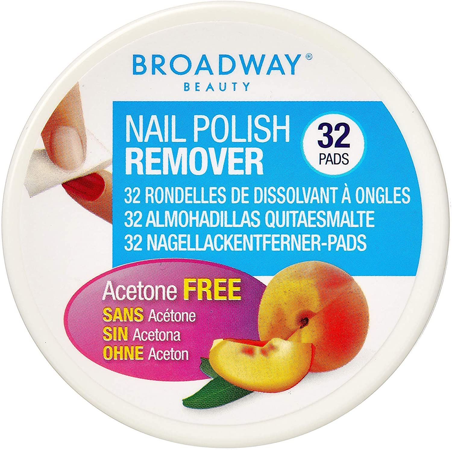 Lot Of 3 Broadway Nail Polish Remover 32 Pads - 36C Peach
