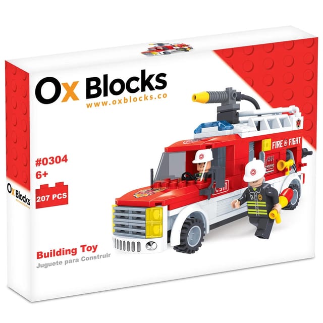 Fire Engine With Hose 207 Pieces