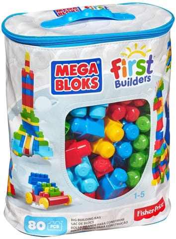 MB FIRST BUILDERS BIG BUILDING BAG (80 PIECES)