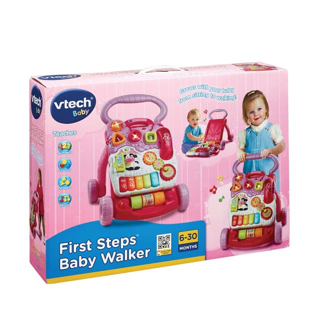 first steps baby walker pink