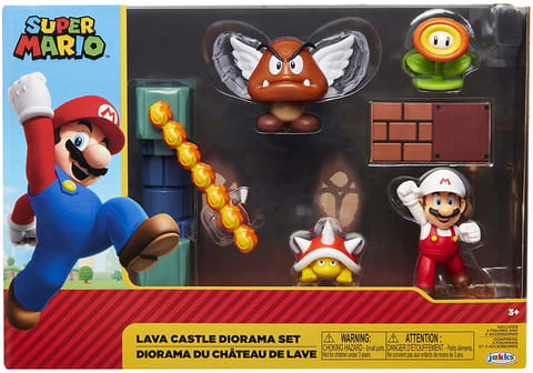 Nintendo 2.5" Fig 5-Pk Lava Castle Diorama Set