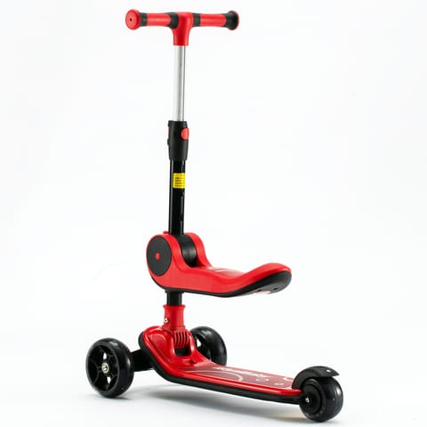 2 IN 1 Scooter with Seat Red