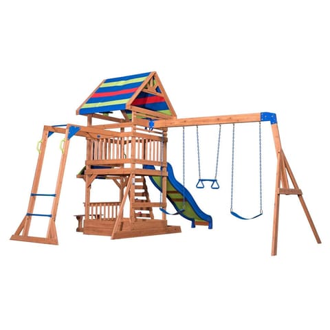 Springboro wooden discount swing set