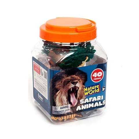 Boley Safari Animals Bucket 40pcs (75230)