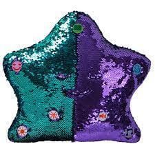 NEW My Dua Star Light & Sound Sequins Pillow (Purple / Turquoise)