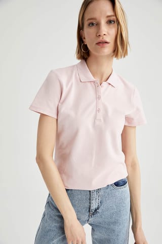 Woman Short Sleeve Polo T-Shirt
