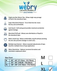 Wedry Adult Diapers Extra Large