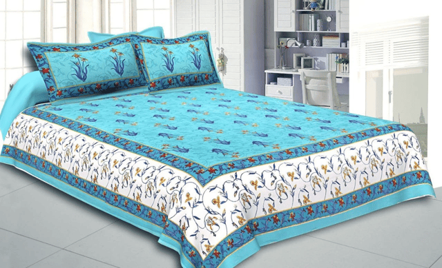 Printed Double Bedsheet with Pillow (VH162)
