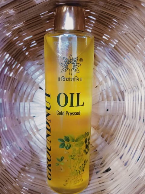 Wood Pressed Groundnut Oil 200 ml (Moongfali ka Tel) - Rotary Pressed