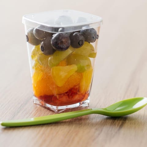 Dessert pot with clear lid