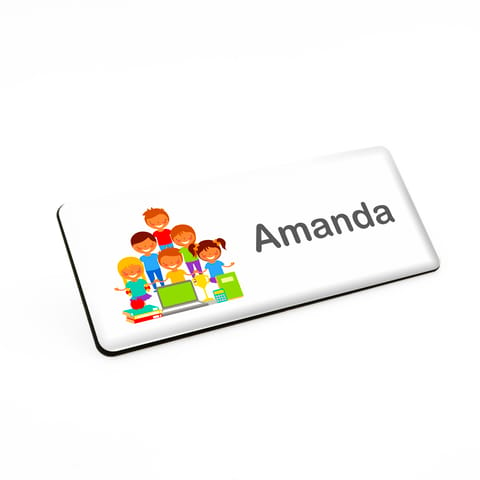 Personalised Hello my name is Back to School Name Badge Children Books 76 x 32mm