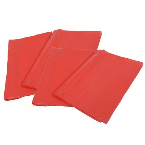 Red Dissolvo Strip Laundry Sacks, 18/28 x 30" HD, per case of 200