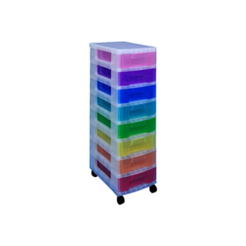 Really Useful Storage Tower Polypropylene 8x7L Drawers Clear/Assorted Ref DT1007