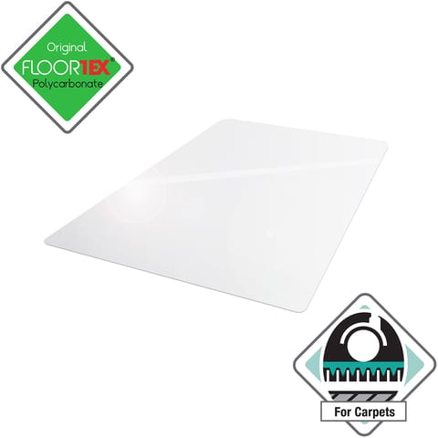 Cleartex Ultimat Chair Mat Polycarbonate Rectangular Carpet Protection 1190x890mm Clear Ref FC118923ER