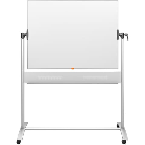 Nobo Mobile Nano Clean Whiteboard Easel Magnetic Steel Horizontal Pivot W1200xH900mm Board Ref 1901029