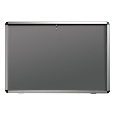 Nobo Display Cabinet Noticeboard Visual Insert Lockable A1 W1025xH745mm Grey Ref 31333500