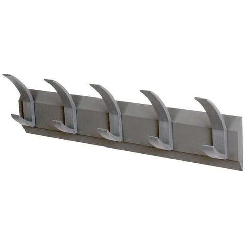 Acorn Hat and Coat Wall Rack with Concealed Fixings 5 Hooks 600x50x120mm Graphite Ref 319875