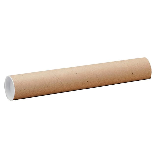 Postal Tube Cardboard with Plastic End Caps A0 L890xDia.50mm RBL10521  [Pack 25]