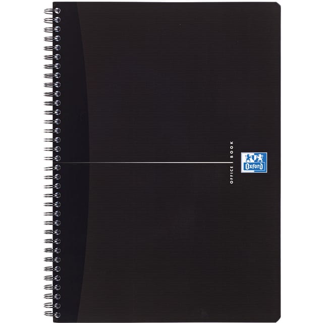 Oxford Office Notebook Wirebound Soft Cover 90gsm Smart Ruled 180pp A5 Black Ref 100103627 [Pack 5]