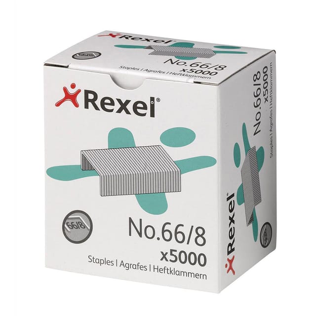 Rexel 66 Staples 8mm Ref 06065 [Pack 5000]