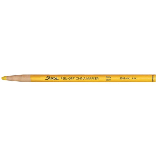 Sharpie China Wax Marker Pencil Peel-off Unwraps to Sharpen Yellow Ref S0305101 [Pack 12]