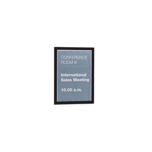 Durable Duraframe A4 Self Adhesive with Magnetic Frame Black Ref 487201 [Pack 2]